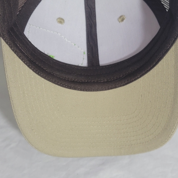 Men's Port Authority Leather Patch Trucker Snapback Workwear Hat Equestrian - Picture 10 of 16